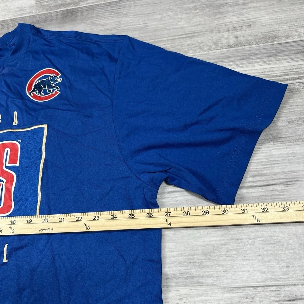 Mitchell & Ness Royal Blue Chicago Cubs MLB  Premium T-Shirt‎ Men's 2XL NEW